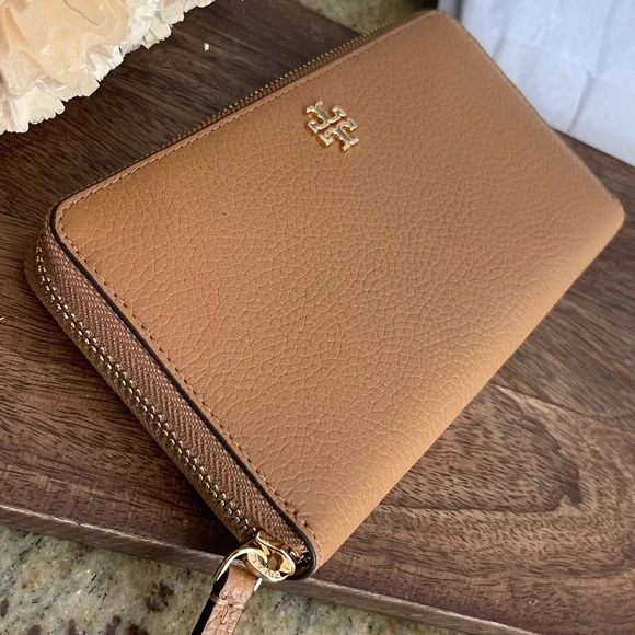 New ❤️ Tory Burch LEATHER ZIP CONTINENTAL WALLET - Picture 6 of 7